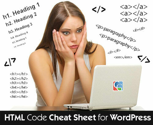 HTML Code Cheat Sheet for WordPress