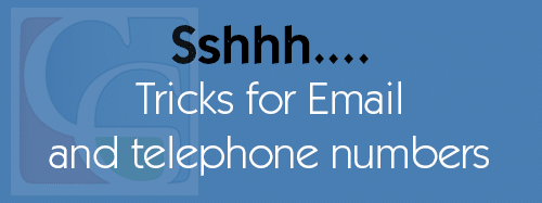Tricks for email and telephone numbers