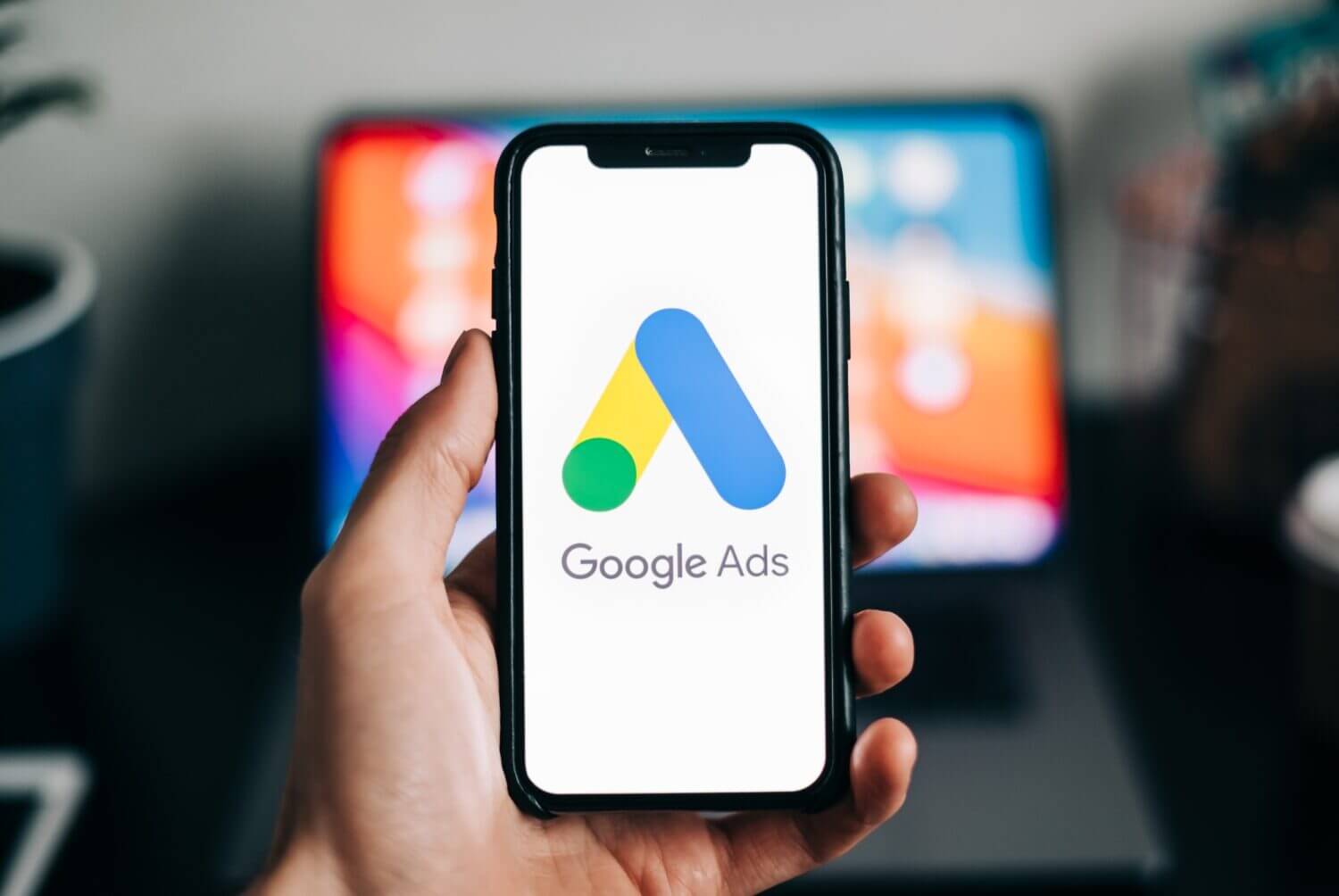Google Ads Logo on a smartphone screen